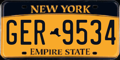 NY license plate GER9534