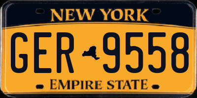 NY license plate GER9558