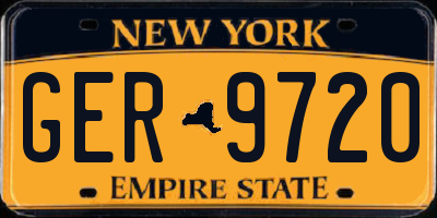 NY license plate GER9720