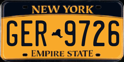 NY license plate GER9726