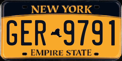 NY license plate GER9791
