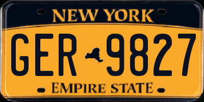NY license plate GER9827