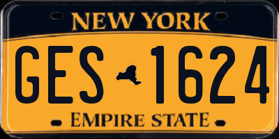NY license plate GES1624