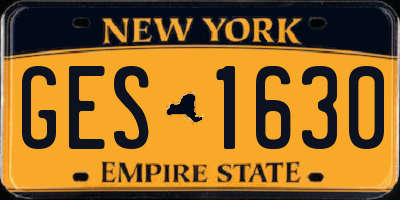 NY license plate GES1630