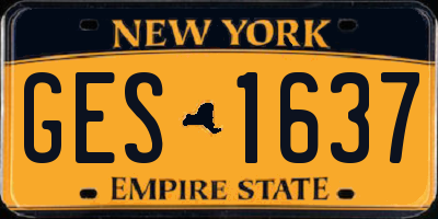 NY license plate GES1637