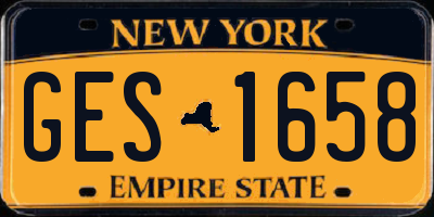 NY license plate GES1658
