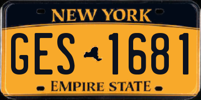 NY license plate GES1681