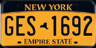 NY license plate GES1692