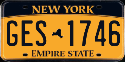 NY license plate GES1746