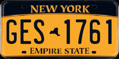 NY license plate GES1761