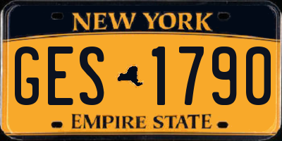 NY license plate GES1790
