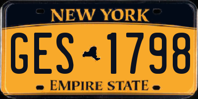 NY license plate GES1798