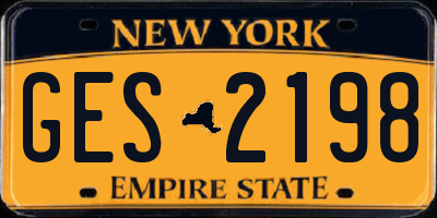 NY license plate GES2198