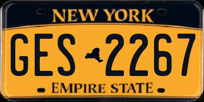 NY license plate GES2267