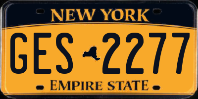 NY license plate GES2277