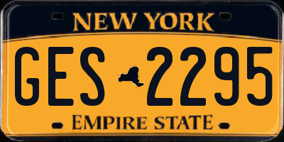 NY license plate GES2295