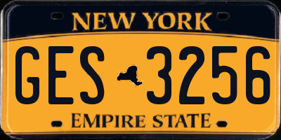 NY license plate GES3256