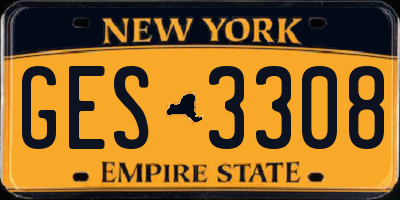 NY license plate GES3308