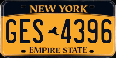 NY license plate GES4396