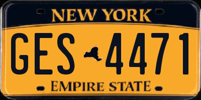 NY license plate GES4471