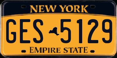 NY license plate GES5129