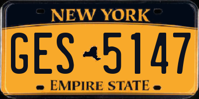 NY license plate GES5147