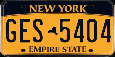 NY license plate GES5404