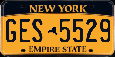 NY license plate GES5529