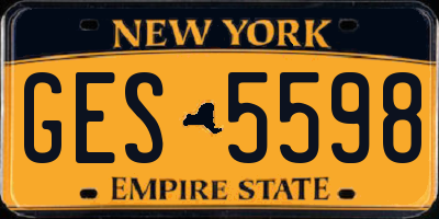 NY license plate GES5598