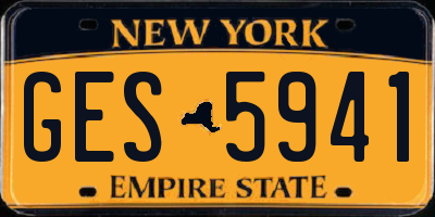 NY license plate GES5941
