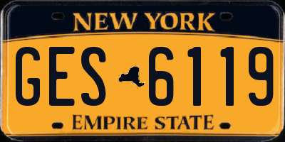 NY license plate GES6119