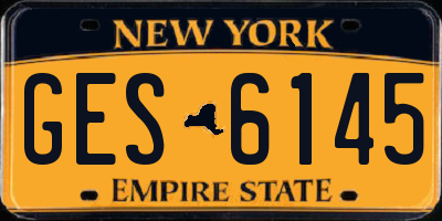 NY license plate GES6145