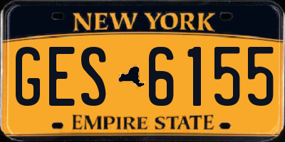 NY license plate GES6155
