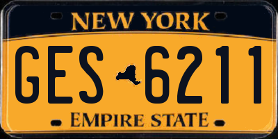 NY license plate GES6211