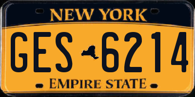 NY license plate GES6214