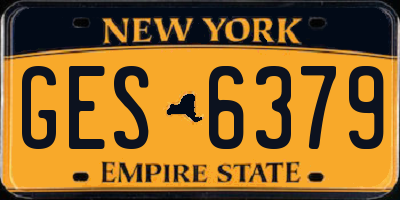 NY license plate GES6379