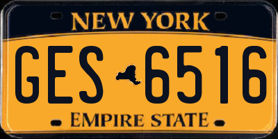 NY license plate GES6516