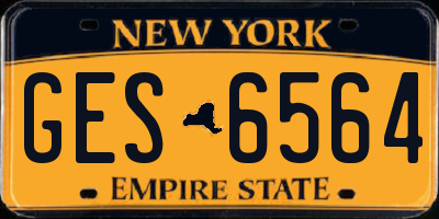 NY license plate GES6564