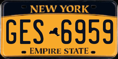 NY license plate GES6959