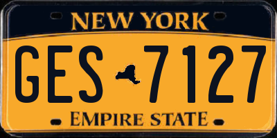 NY license plate GES7127