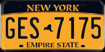 NY license plate GES7175