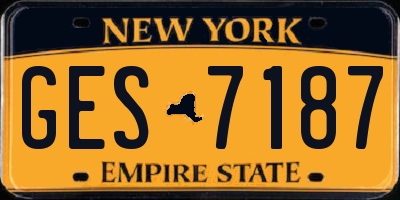 NY license plate GES7187