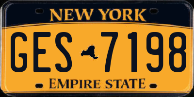 NY license plate GES7198