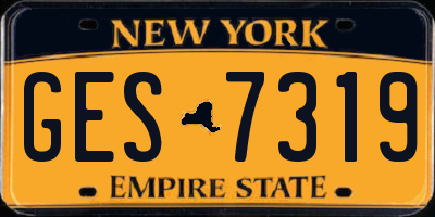 NY license plate GES7319