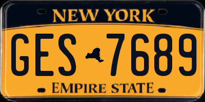 NY license plate GES7689