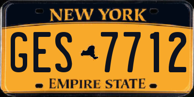 NY license plate GES7712