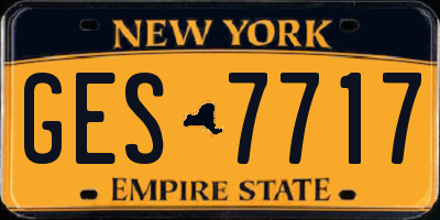 NY license plate GES7717