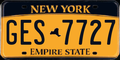 NY license plate GES7727