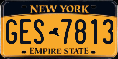 NY license plate GES7813