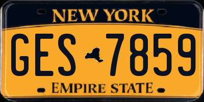 NY license plate GES7859